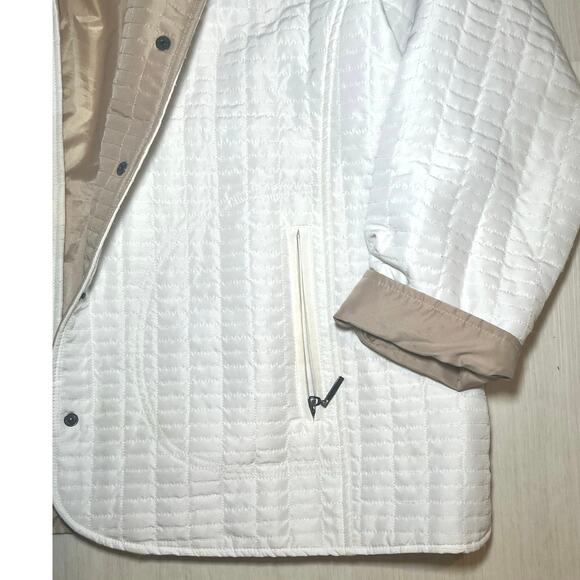 Tally Ho 3X Plus Quilted Barn Jacket Cream Tan Coat Equestrian Horse Girl Preppy - Picture 4 of 11